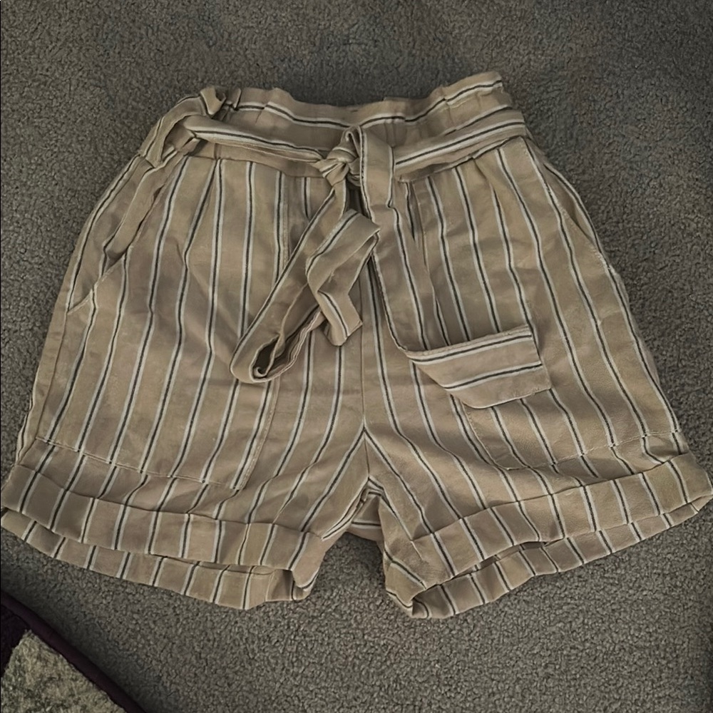 Striped Tan Women's Shorts